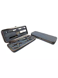 HAMMANN | Set manicure in pelle (Marrone, 5 pezzi) | Blu chiaro