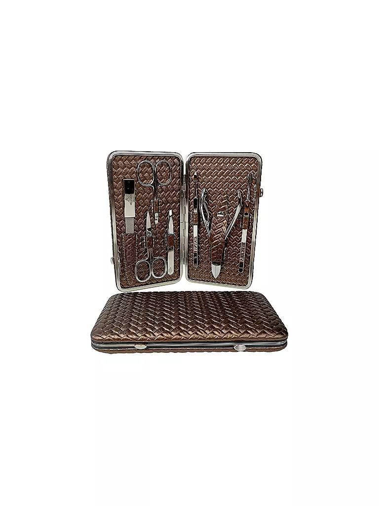 HAMMANN | Set manicure in pelle (bronzo / 7 pezzi) | Rame