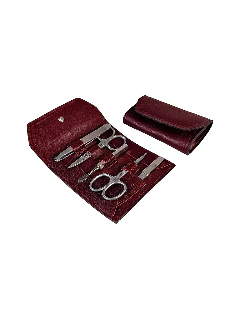 HAMMANN | Set manicure in pelle (Marsala, 5 pezzi) | Bacca