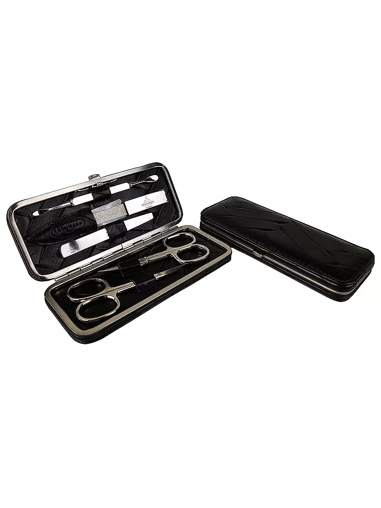 HAMMANN | Set manicure in pelle (nero, 5 pezzi) | Nero