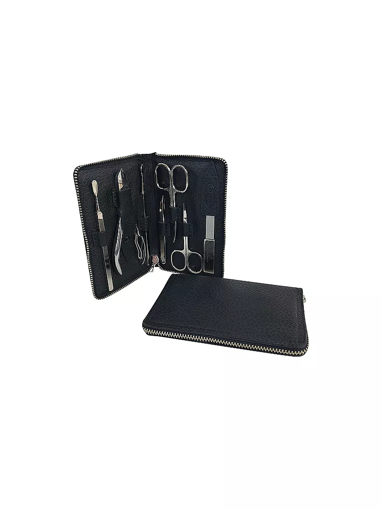 HAMMANN | Set manicure in pelle (nero, 7 pezzi) | Nero
