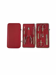 HAMMANN | Set manicure in pelle (Rosso, 7 pezzi) | Rosso