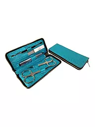HAMMANN | Set manicure in pelle (rosa, 5 pezzi) | Turchese