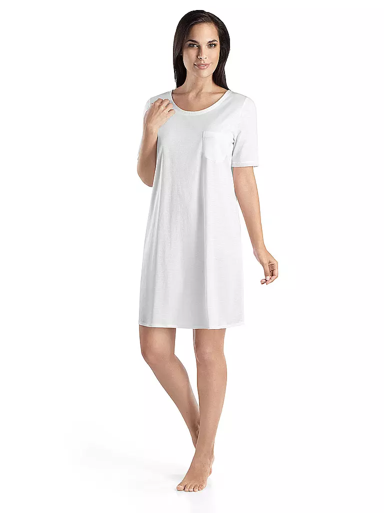 HANRO | Sleepshirt - Camicia da notte "Cotton Deluxe" | Bianco