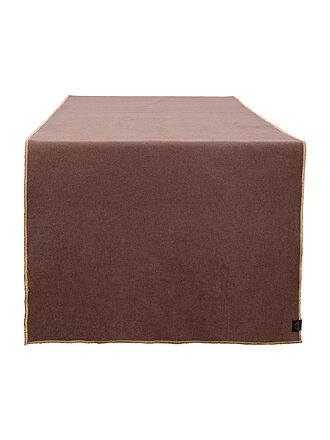 HAOMY | Tischläufer 48x160cm VERONE Ganache/Marrone