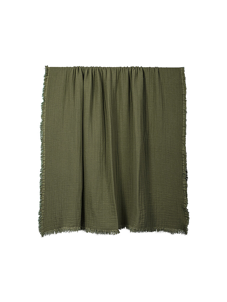 Copriletto - Plaid VANLY 130x180cm Kaki verde scuro