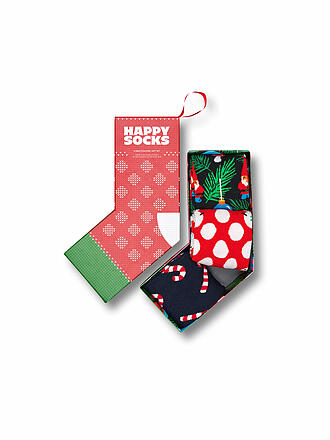 HAPPY SOCKS | Set regalo natalizio da donna, confezione da 3, taglia 36-40, blu navy