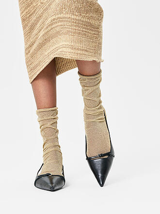 HAPPY SOCKS | Calzini da donna CRINKLY GLITTER SOCK beige / oro