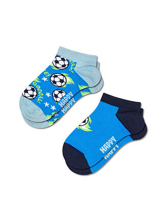 HAPPY SOCKS | Calzini sneaker da bambino confezione da 2 FOOTBALL blue