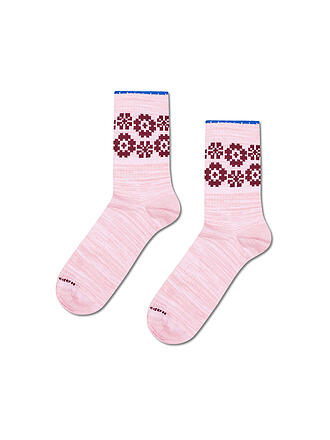 HAPPY SOCKS | Calzini da donna FLOWER BORDER 36-40 rosa