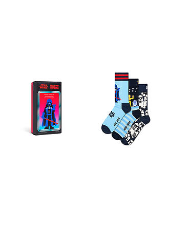 HAPPY SOCKS | Confezione regalo 3 paia di calzini da uomo 41-46 azzurro