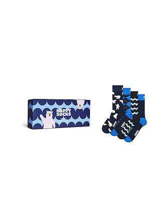 HAPPY SOCKS | Calzini da uomo, confezione da 4, POLAR BLUE 41-46 navy