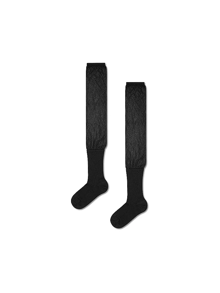 HAPPY SOCKS | Calze al ginocchio da donna SOLID SHEER 36-40 nere | Nero