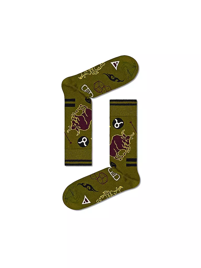 HAPPY SOCKS | Calze da donna 36-40 TORO verde scuro | Oliva