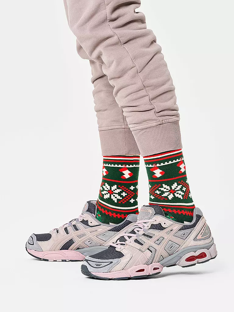 HAPPY SOCKS | Calze da donna CHRISTMAS SWEATER taglia 36 - 40 verde scuro | Verde scuro