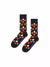 HAPPY SOCKS | Calze da donna HAMBURGER 36-40 nere | Nero