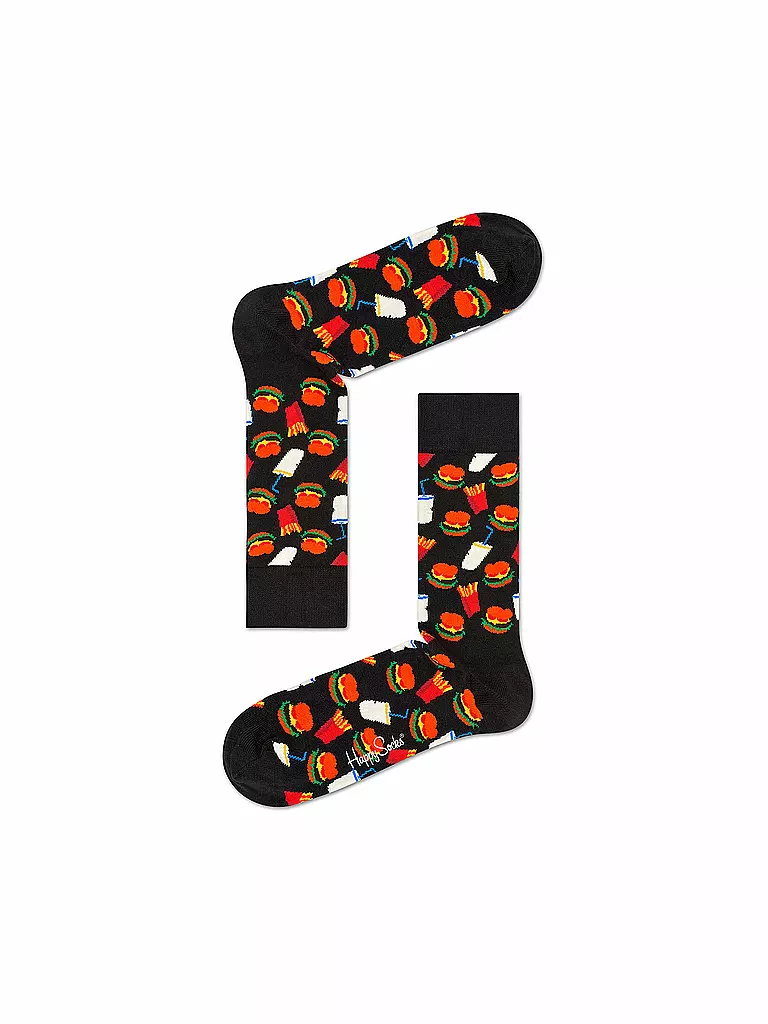 HAPPY SOCKS | Calze da donna HAMBURGER 36-40 smu | Nero
