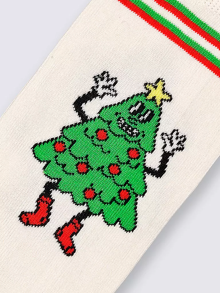 HAPPY SOCKS | Calze da donna HAPPY TREE taglia 36 - 40 white | Crema