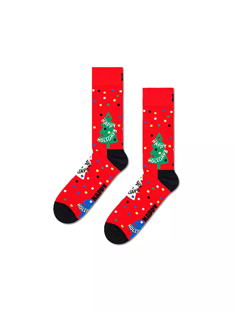 HAPPY SOCKS | Calze da donna HOLIDAYS 36-40 rosse | Rosso