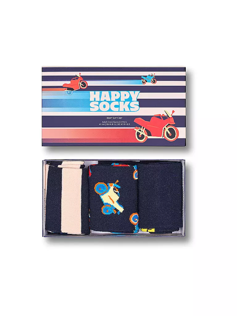 HAPPY SOCKS | Calze da donna NAVY GIFT SET VESPA 36-40 confezione da 3 Navy | 