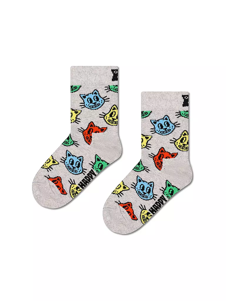 HAPPY SOCKS | Calzini da bambino CAT grigi | Grigio chiaro