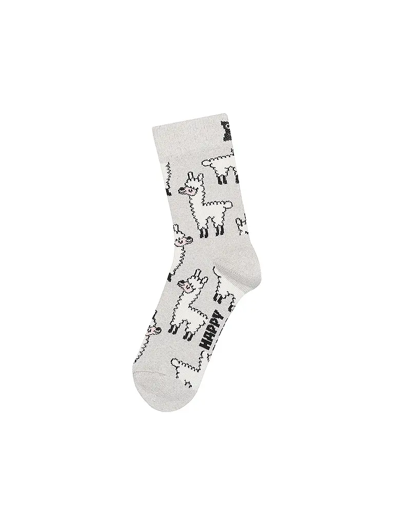HAPPY SOCKS | Calzini da bambino LLAMA grigio | Grigio chiaro