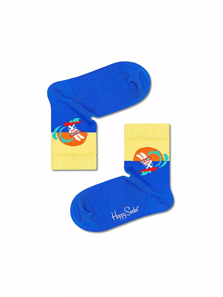 HAPPY SOCKS | Calzini da bambino SURFING BUNNY blu medio | Blu