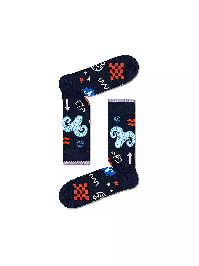 HAPPY SOCKS | Calzini da donna 36-40 ARIETE arancioni | Nero
