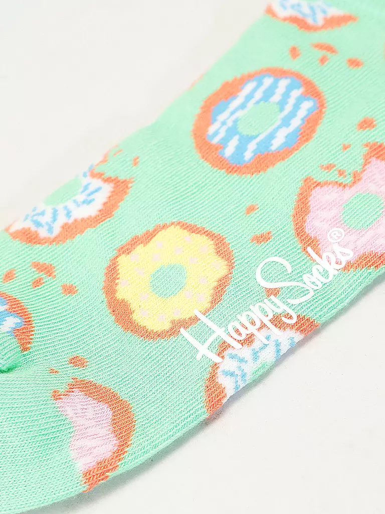 HAPPY SOCKS | Calzini da donna 36-40 DONUT verde chiaro | Verde