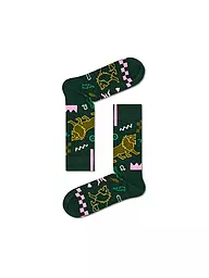 HAPPY SOCKS | Calzini da donna 36-40 LÖWE arancioni | Verde scuro