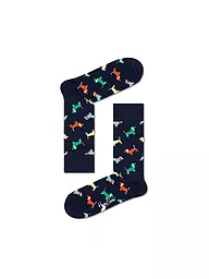 HAPPY SOCKS | Calzini da donna 36-40 PUPPY LOVE navy | Blu scuro