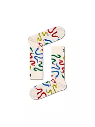 HAPPY SOCKS | Calzini da donna 36-40 SNAKES white | Crema