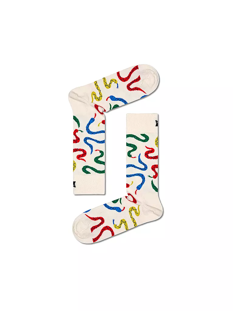 HAPPY SOCKS | Calzini da donna 36-40 SNAKES white | Crema