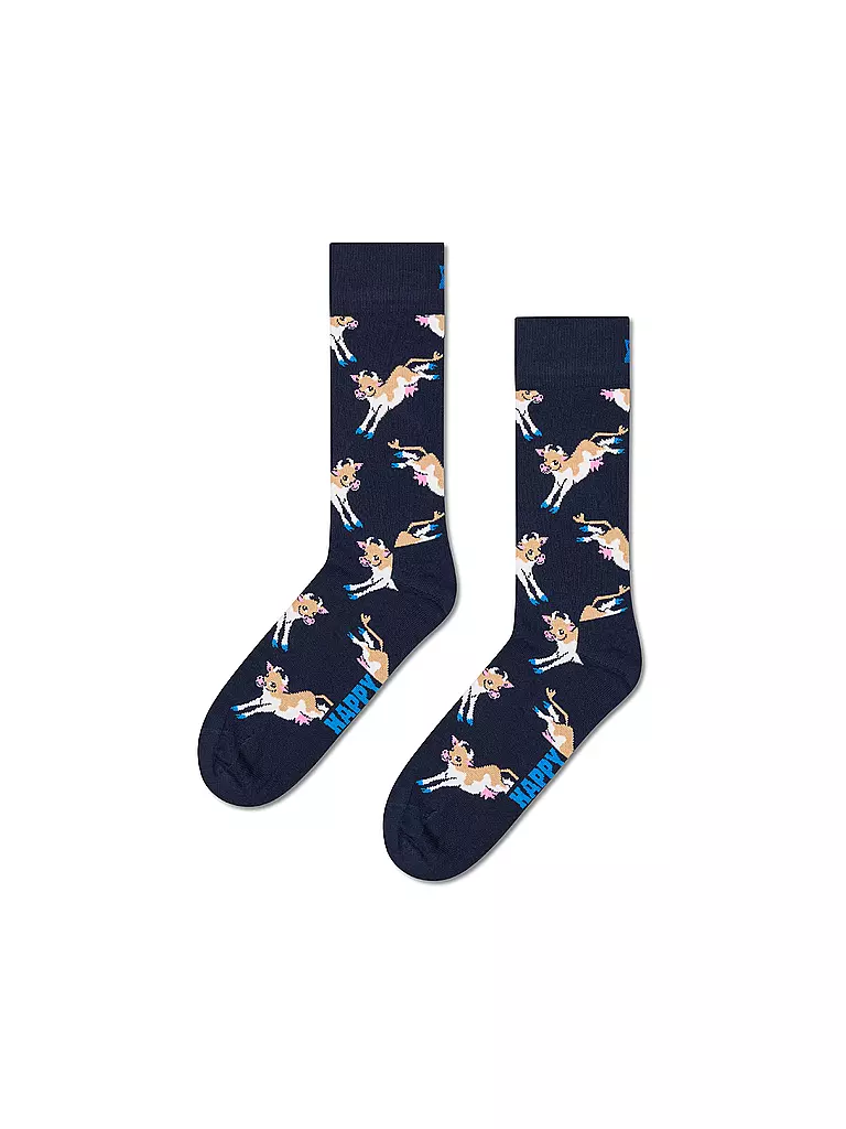 HAPPY SOCKS | Calzini da donna COW 36-40 navy | Blu scuro