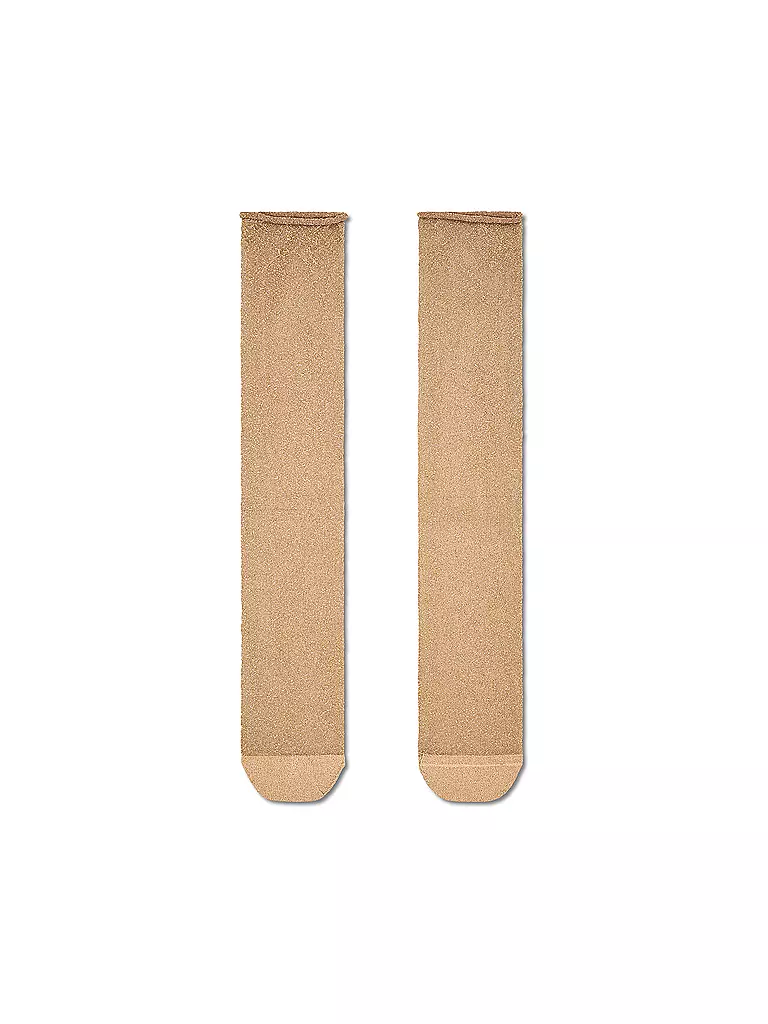 HAPPY SOCKS | Calzini da donna CRINKLY GLITTER SOCK beige / oro | Oro
