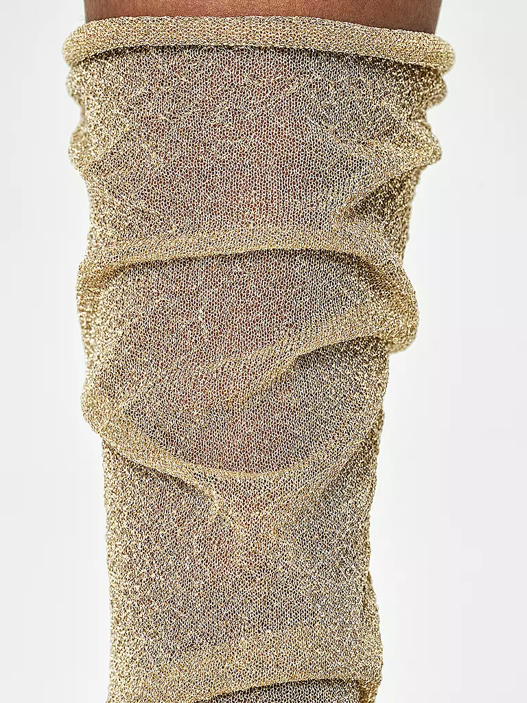 HAPPY SOCKS | Calzini da donna CRINKLY GLITTER SOCK beige / oro | 