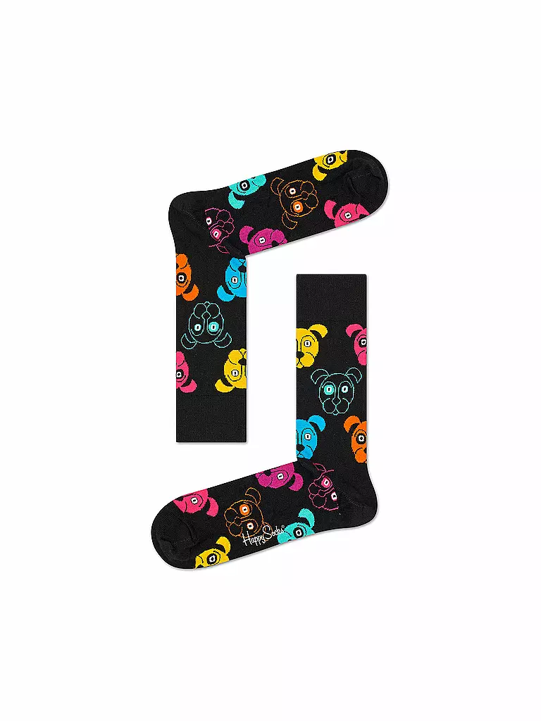 HAPPY SOCKS | Calzini da donna DOG 36-40 neri | Nero