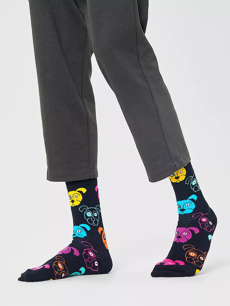 HAPPY SOCKS | Calzini da donna DOG 36-40 neri | Nero
