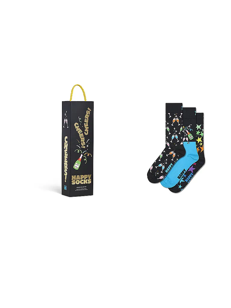 HAPPY SOCKS | Calzini da donna in confezione regalo, confezione da 3. CELEBRATIONS 36-40 nero | Nero