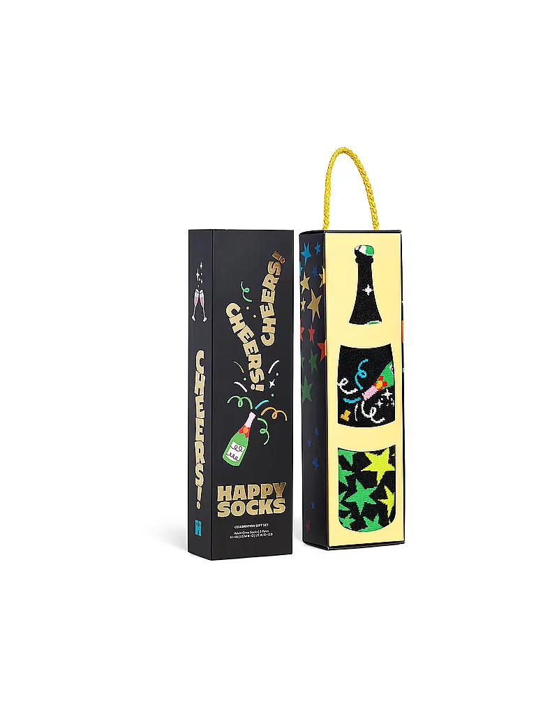 HAPPY SOCKS | Calzini da donna in confezione regalo, confezione da 3. CELEBRATIONS 36-40 nero | Nero