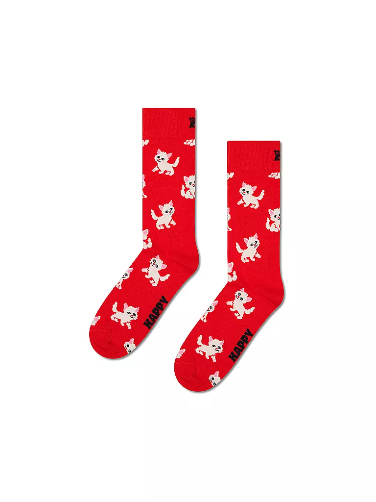 HAPPY SOCKS | Calzini da donna KITTEN 36-40 red | Rosso