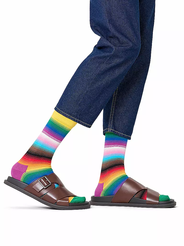 HAPPY SOCKS | Calzini da donna PRIDE STRIPE 36-40 yellow | 