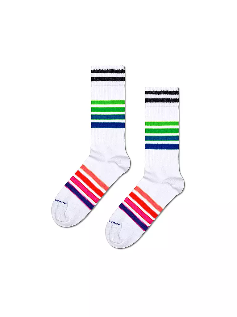 HAPPY SOCKS | Calzini da donna STREET STRIPE taglia 36 - 40 bianchi | Bianco