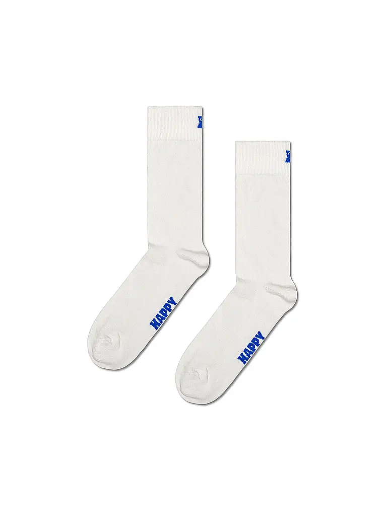 HAPPY SOCKS | Calzini da uomo, confezione da 5, tinta unita, 41-46, bianco | 