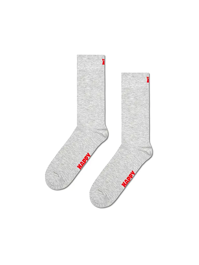 HAPPY SOCKS | Calzini da uomo, confezione da 5, tinta unita, 41-46, bianco | 