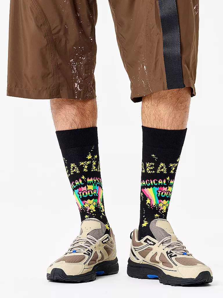 HAPPY SOCKS | Calzini da uomo BEATLES MAGICAL MYSTERY TOUR 41-46 neri | Nero