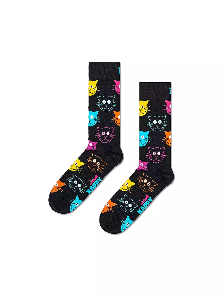 HAPPY SOCKS | Calzini da uomo CAT neri | Nero