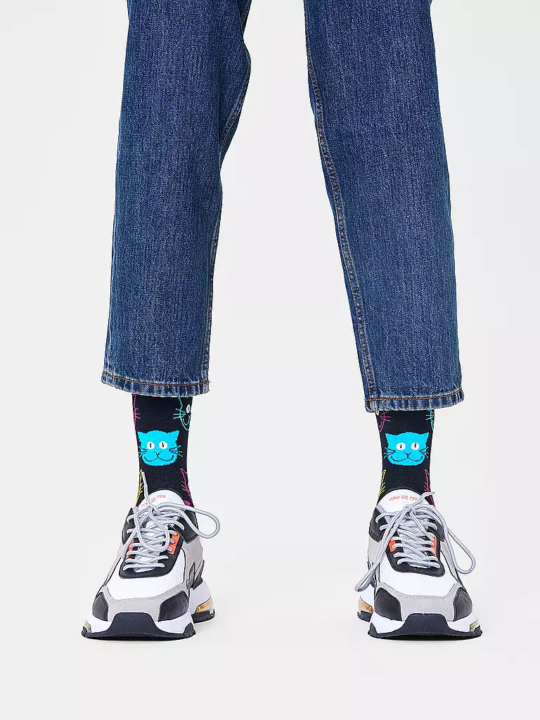 HAPPY SOCKS | Calzini da uomo CAT neri | Nero