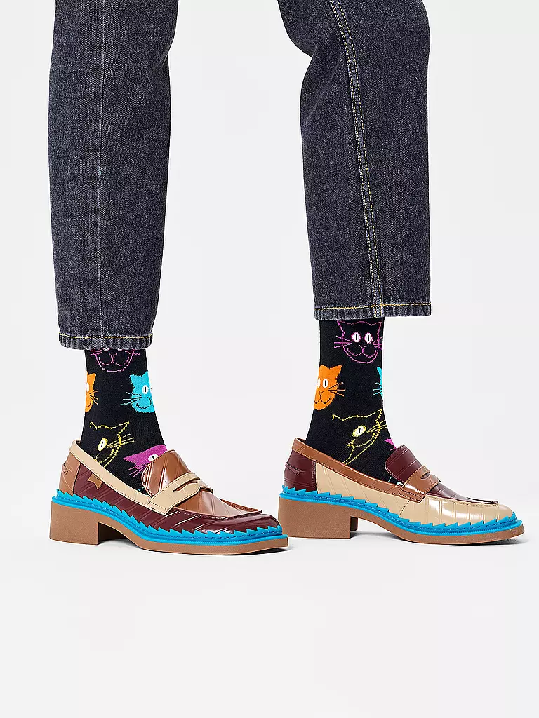 HAPPY SOCKS | Calzini da uomo CAT neri | Nero