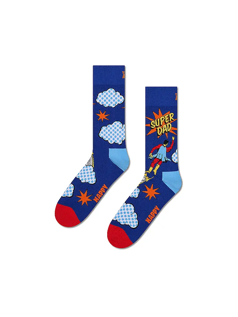 HAPPY SOCKS | Calzini da uomo FLYING SUPER DAD 41-46 blu | Blu